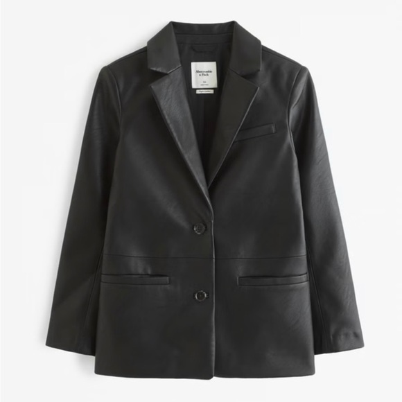 Abercrombie & Fitch Vegan Leather Blazer - Picture 2 of 8